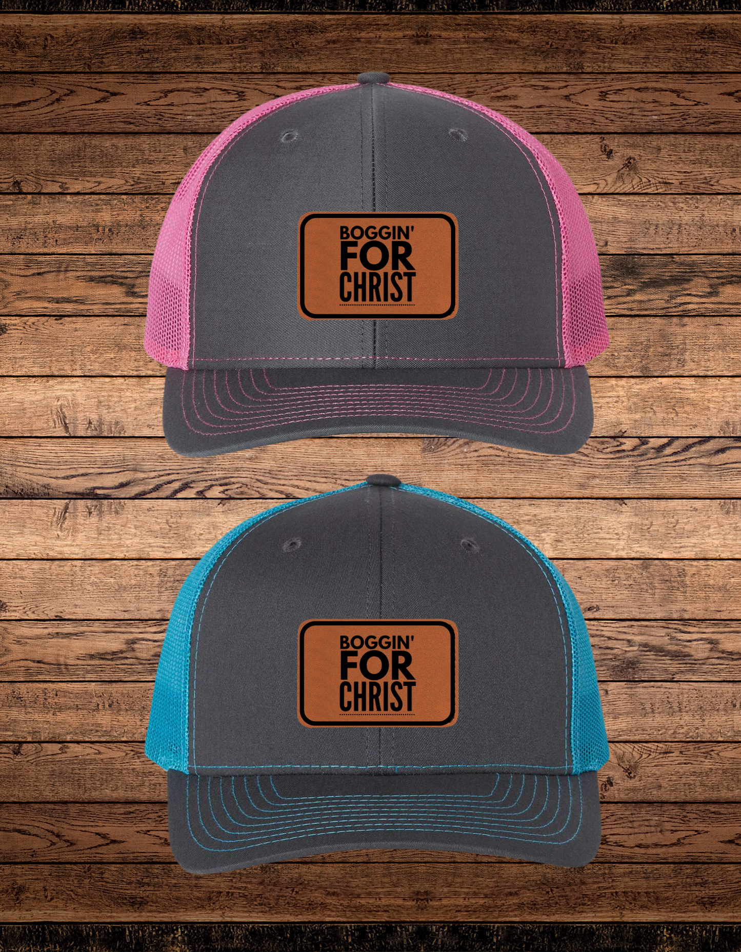 Boggin For Christ Leather Patch Richardson Hat