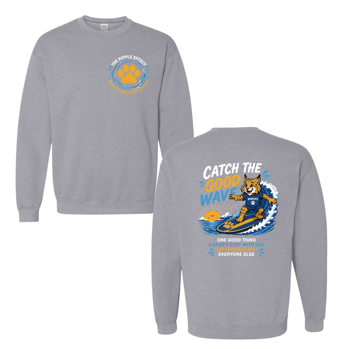 Burns Bobcat Surf Crewneck