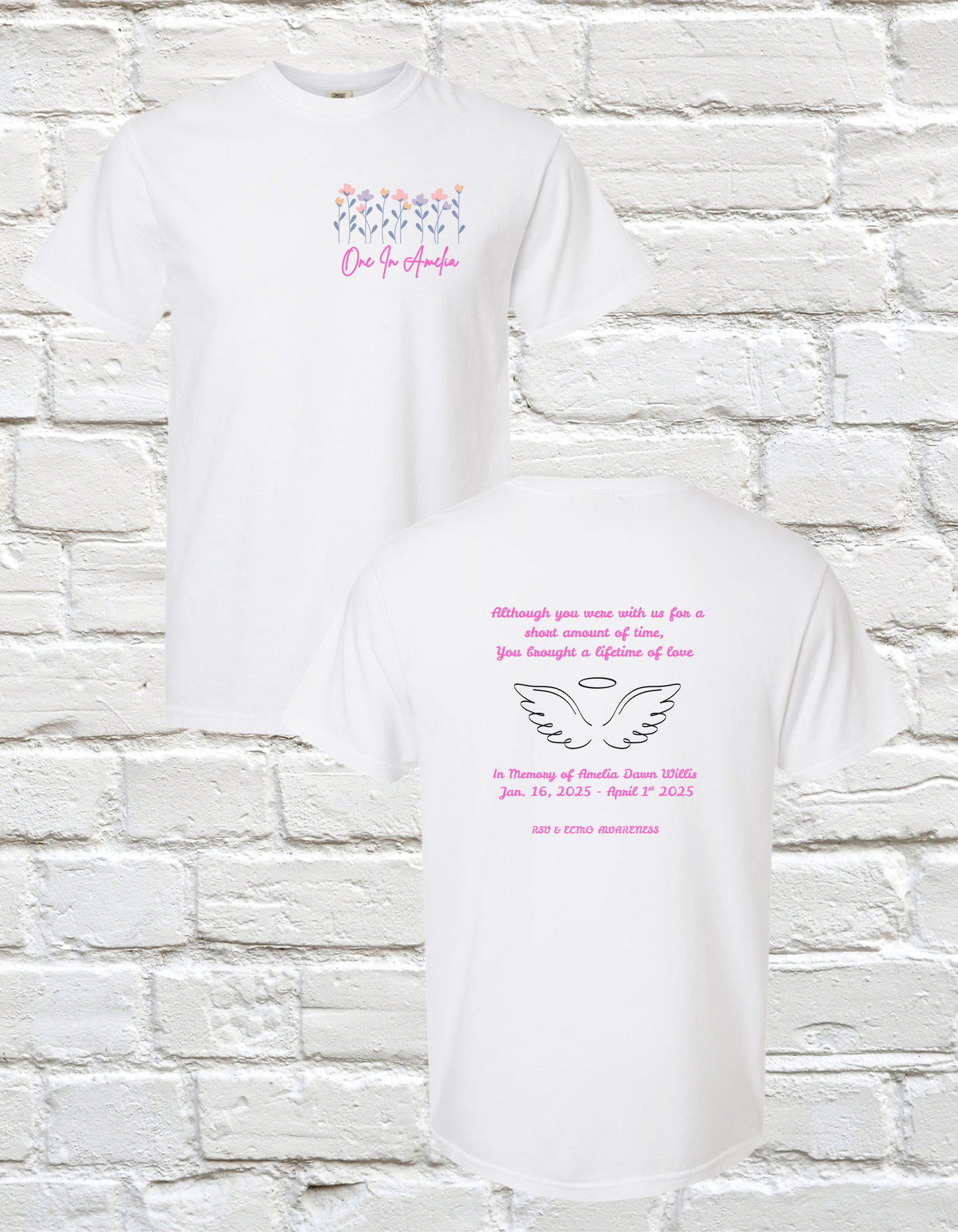 One In Amelia Fundraiser Shirt