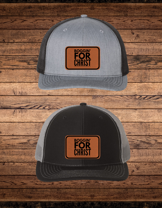Boggin For Christ Leather Patch Richardson Hat