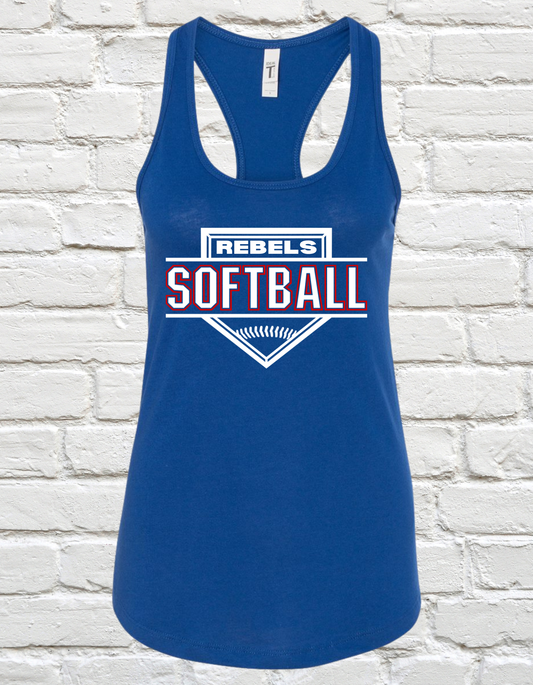 Rebels Softball Tank Top