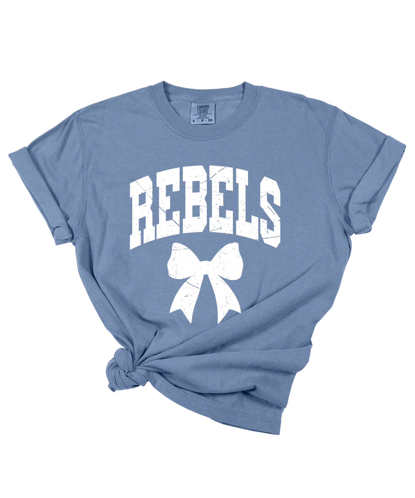 Rebels Bow - Comfort Color Washed Denim