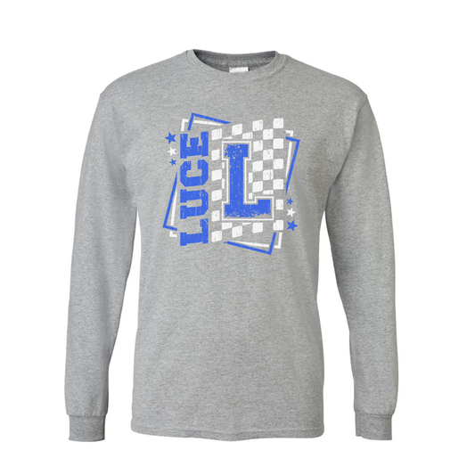 L-Luce Checkered Long Sleeve Tee
