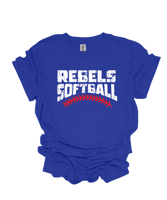 Rebels Softball Laces Tee