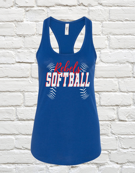 Rebels Softball Tank Top