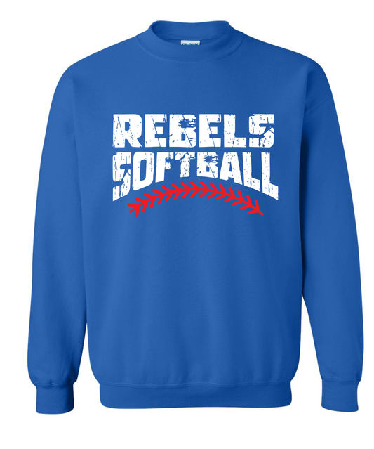 Rebels Softball Laces Crewneck