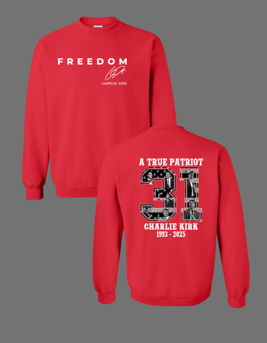 Freedom Red - Charlie Kirk Crewneck