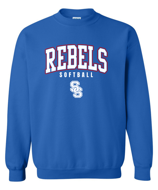 Rebels Varsity Letter Softball Crewneck