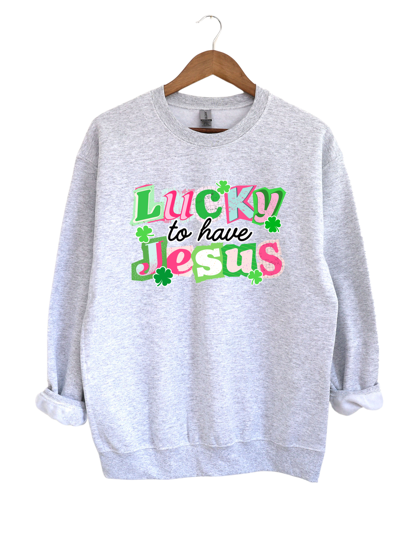 LUCKY FOR JESUS CREWNECK