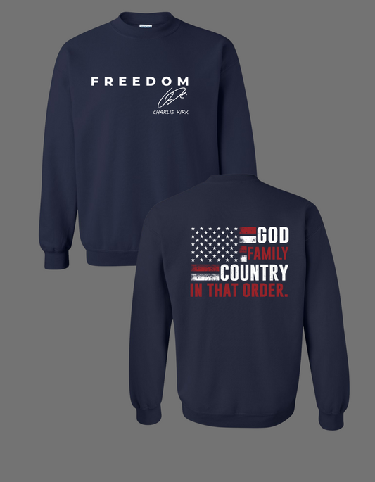 God Family Country - Charlie Kirk Crewneck