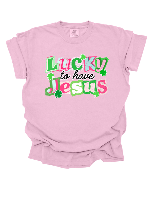LUCKY FOR JESUS TEE