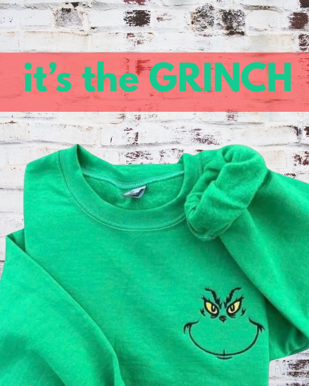 Grinch - Embroidered Crewneck